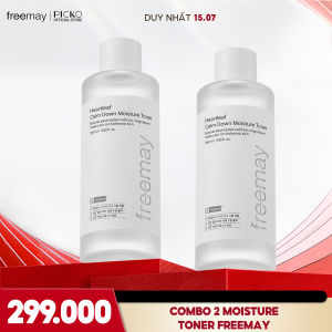 Combo 2 Toner Freemay Thuần Chay Heartleaf Calm Down Moisture - Dưỡng Ẩm Da Làm Diu Da (350ml x 2 chai)