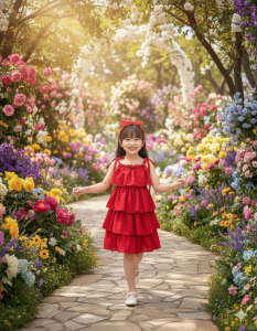 Kids Girls Layered Maxi Dress Premium OOTD | Birthday Dress for Girls | Elegant Party Casual Dress | Fashion Trendy Kids Outfit