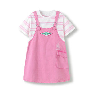 balabala Girls Denim Suspender Dress Two Piece Look Summer 2025