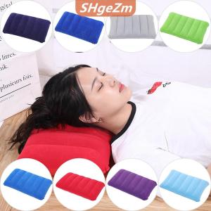 [COD] SHgeZm 47x30cm xách tay gấp không khí Inflatable gối du lịch ngoài trời nhà gối mềm