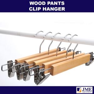 JME Korean Style Boutique Wood hanger Clip Hanger pants hanger