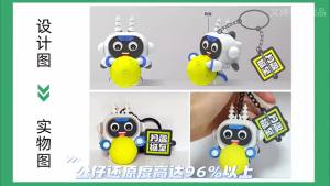 FEPVC Keychain Soft Rubber Accessories 3d Three-Dimensional Car Decoration Bobble Head Doll Customized Cartoon Hand-Made Resin