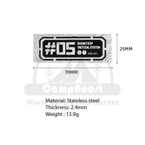 CampBoost SHINETRIP Stainless Steel Velcro Patch Tactical 05 Camping Sticker Decoration Patches