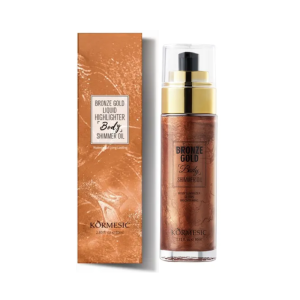 Kormesic Highlighter Liquid Body Shimmer Oil Glitter Pengkilap Tubuh Glowing Berkilau