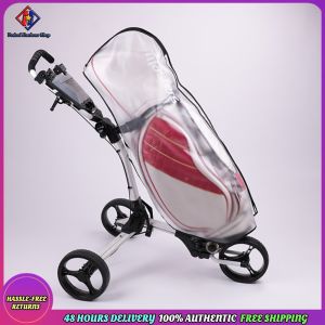 Vodool PVC Golf Bag Protector Translucent Golf Cart Travel Bag Rain Hood with Zipper Rain Hood for Golf Bags Push Carts Anti-Static Outdoor Sporting Supplies