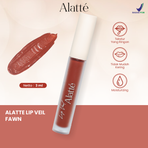 Alatte Lipstik Shade Fawn Lipveil Lipcream Moisture Velvet Finish BPOM