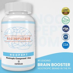 Nootropicsnow Noopept 10mg 30 Capsules - High Potency Nootropic for Cognitive Support & Fast Focus