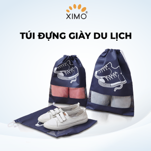 Túi Đựng Giày Hoạ Tiết Chống Bẩn Đi Du Lịch Tiện Lợi XIMO Bảo Vệ Giày TDG01