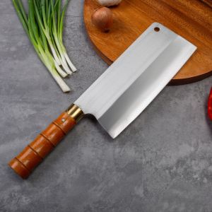 Bộ Dao nhà bếp thép trắng không gỉ cán được làm gỗ muồng đốt trúc chốt đinhcực kỳ sắc bén chắc chắn và bền đẹp.