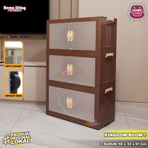 Lemari Lipat Kingdom Boom Lemari Susun Lemari Plastik Container Box Serbaguna Lemari Minimalis