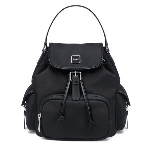 กระเป๋าเป้สะพายหลังขนาดใหญ่กอล์ฟแฟชั่นสำหรับผู้หญิงกระเป๋าเป้สะพายหลังแบบเร่ร่อนกระเป๋าสะพายหลังแบบลำลองผ้าอ๊อกฟอร์ดไนล่อนกันน้ำเดินทางกระเป๋าสะพายคู่สีน้ำตาลแชมเปญสีดำสุดหรู