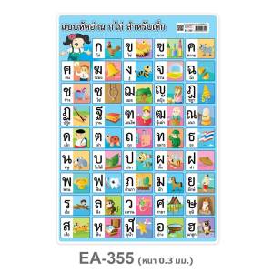 โปสเตอร์ขนาด A4 ABC พยัญชนะไทย ก-ฮ กขค A-Z สระ วรรณยุกต์ไทย 7 วัน 12 เดือน ost โปสเตอร์ความรู้ 2WinBookToys