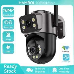 Hamrol 10MP 2.4&5GHz PTZ WiFi Camera AI Motion Detection Outdoor Wireless Security CCTV O-KAM Pro APP