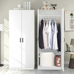 *สินค้าพร้อมส่ง* MR.CARLINO : ตู้ ตู้เสื้อผ้า ตู้ไม้ ตู้วางของ ตู้อเนกประสงค์ ตู้2ประตู ตู้2ประตู5ชั้น ตู้ใส่เสื้อผ้า 2 Door /2 Door 5 Tier Bedroom Concept Wooden Wardrobe