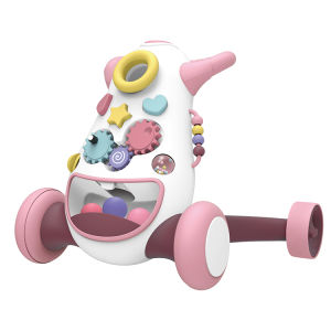 (SG) Local Stock - Arolo Baby Push Walker with Lights Music and Adjustable Speed Locking Wheels Safe & Stable Design Ready Stock Activity Walker Baby Walker Multi-function Four Wheels Trolley Sit to Stand Learning Activity Walker