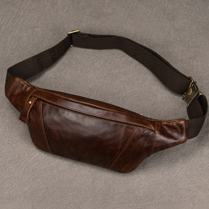Mens Leather Chest Bags Crossbody Shoulder Bag For Man Male Leather Waist Pack Sling Bag For Outdoor Sports Belt Pouch Small2026