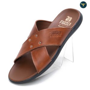 Sandal Selop Pria Kulit Asli Sendal Casual Flip Flop Tarompa S43