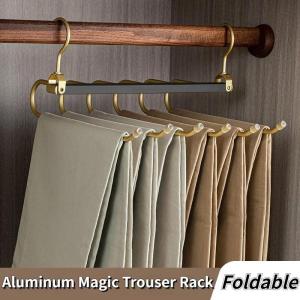 Multi-function Magic Pants HangersRotatable Folding Aluminum Alloy Trouser HangerNon-Slip 6 in 1 Rack for Home Travel Dorm2026