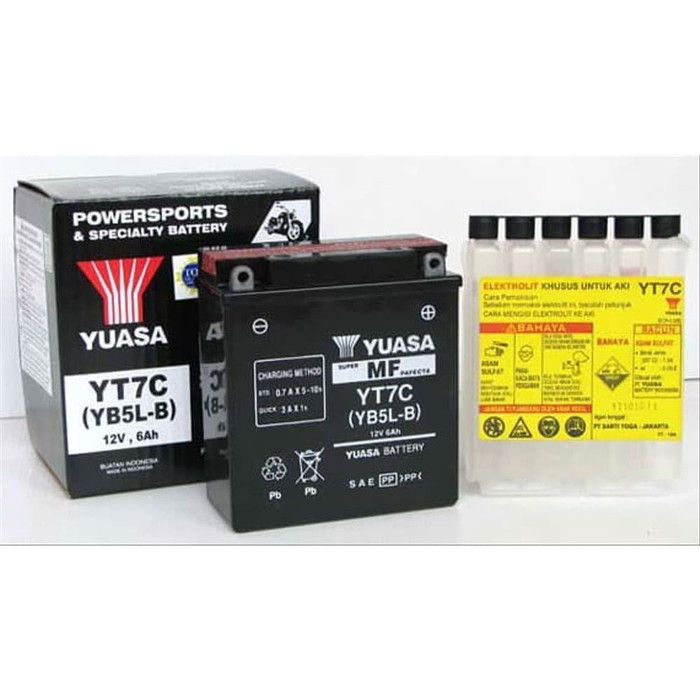 ORIGINAL YUASA YT7C PM Motorcycle Battery INDONESIA FOR KAWASAKI