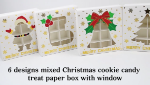 12Pcs Christmas Treat Boxes 12 Slot Chocolate Gift Box Cookie Candy Box Recycled Paper Packaging Box Christmas Supplies