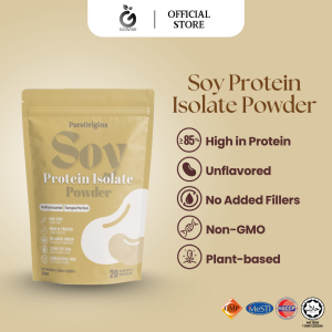 PureOrigins Soy Protein Isolate 500g | Pure & Unflavored | Non-GMO | High Protein | No Cholesterol & Trans Fat