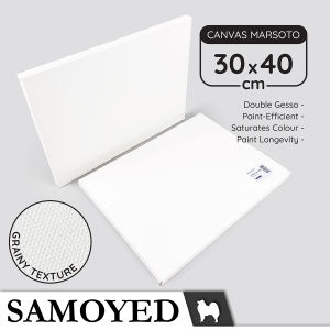 Kanvas Lukis / Artist Canvas Board / Panel 30 x 40 cm Marsoto Samoyed ACVS-MS-3040