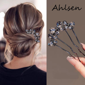1Pcs Simple Butterfly Hairpins U-shaped Metal Hair Clip Pins Women Hair Sticks Hair Accessories
