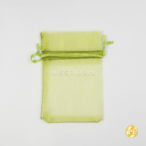 ถุงผ้าแก้ว 8*12ซม 100ใบ ใส่กระปุกครีม เครื่องประดับ ถุงเขียวเหนี่ยวทรัพย์