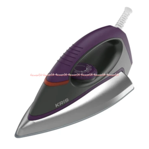 Kris Dry Iron Light Blue Purple Seterika Kering Biru Ungu Strika Krisbow Alat Pelicin Baju Pakaian S-trika Ringan Trylon Plat