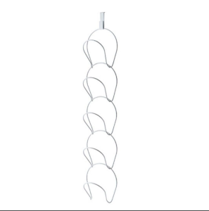 Monqiqi ⚡ที่แขวนหมวก⚡อเนกประสงค์ ประหยัดพื้นที่ 5 ชิ้น แบบเหล็ก ไม่ต้องเจาะ ห่วงแขวน เชื่อมต่อ