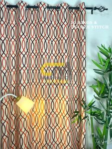 2024 Color of the Year - Apricot Crush Curtain - 10 Rings Each!! (Tulip Sylvia Forest and Salsa.)