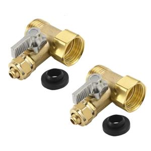 3 Way Inlet Ball Valves Integrated Brass Construction Triple Port Water Valves for Water Flows Control Corrosion Resistance