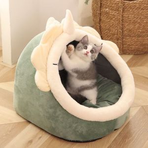 Tempat Tidur Kucing Anjing Sarang Hewan Peliharaan Kasur/Rumah Kucing Tenda Kecil Hangat Untuk Dengan Bola Bermain Pet Bed