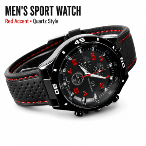 Watch for Men Fashion Quartz Wristwatch with Waterproof Silicone Wristband Casual Sports Watch Boyfriend Gift