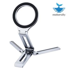 [Motorcity]Magnetic Phone Tripod Aluminum Alloy Smartphone Desk Stand Multifunctional Portable Desktop Phone Mount for iPhone 12-15