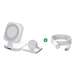3 In 1 Magnetic Wireless Charger Stand Pad For iPhone 15 14 13 12 IWatch 8 7 AirPods 2 3 Pro Fast Charging Station Phone Holder