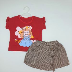 Baju Anak Perempuan 1 Tahun & Setelan Baju Celana Rok Anak 047