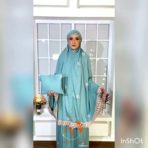 Mukena Dewasa Jumbo Mukenah Rayon Motif Dandelion