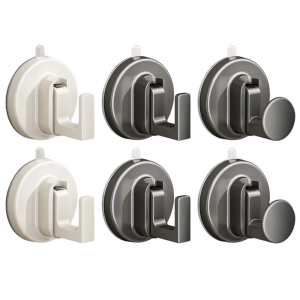 Heavy Duty Shower Hooks 2Pcs Rustproof Aluminum Wall Hooks For Bathroom Kitchen Smooth Towel Storage