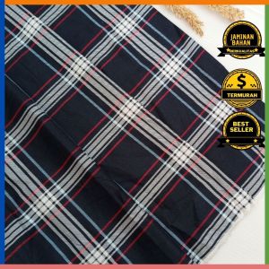 Kain Memora Kain Katun Jepang Motif Kotak Bebagai Warna Lebar 150 cm Bahan Menyerap Keringat Kain Murah Malang