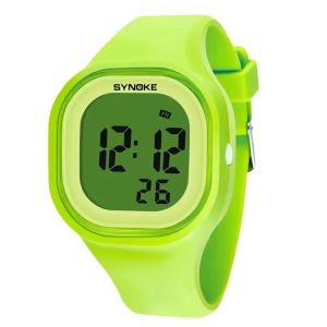 Womens Digital Watch Jelly Silicone Material Waterproof Watch Sports Multifunction Alarms Watches Ladies