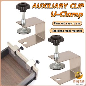 Digeo Stainless Steel Drawer Panel Auxiliary Clip Drawer Fixing Clip U-Clamp