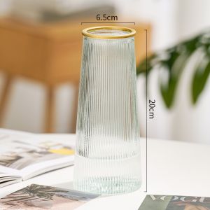 Glass Phnom Penh Vase Transparent Large Vase Decorative Desktop Vase Home Decoration