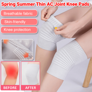 Spring Summer Thin AC Joint Knee Pads Knee Guard Support Warm Sports Knee Sleeve Air Conditioning Warm Knee Protector Relief Knee Pain