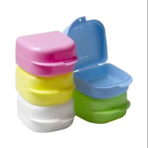 50pcs Lagre Dental Orthodontic Retainer Plastic Braces Retainer Case Denture False Teeth Case2026
