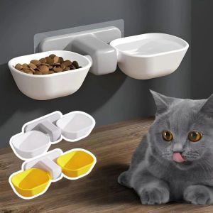 OUTOPEN Cute Pet Feeding Bowl Adjustable Height Detachable Cat Hanging Feeder No Punching Large Capacity Dog Food Basin Pet Supplies