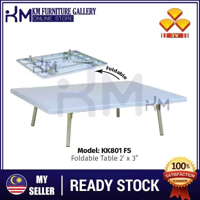 KM Furniture 3V Meja Jepun Plastik/ Meja Jepun/ Meja Makan Rendah/ Meja Makan Plastik Rendah/ Meja Plastik KK801