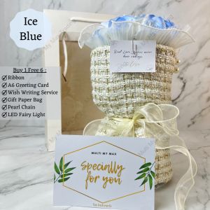 Rose Soap Flower Bouquet Bear Gift for Christmas Birthday Anniversary Graduation Valentine Girl Friend Mother Present