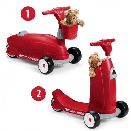 Radio Flyer – Ride Glide (RF610) In Kids Scooter Convertible