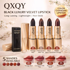 1/2 PCS【Non-stick/Colorfast】Black Luxury Velvet Non-stick Lipstick/Waterproof Long Lasting Lipsticklip Glosslip Product黑奢绒面哑光不沾杯口红